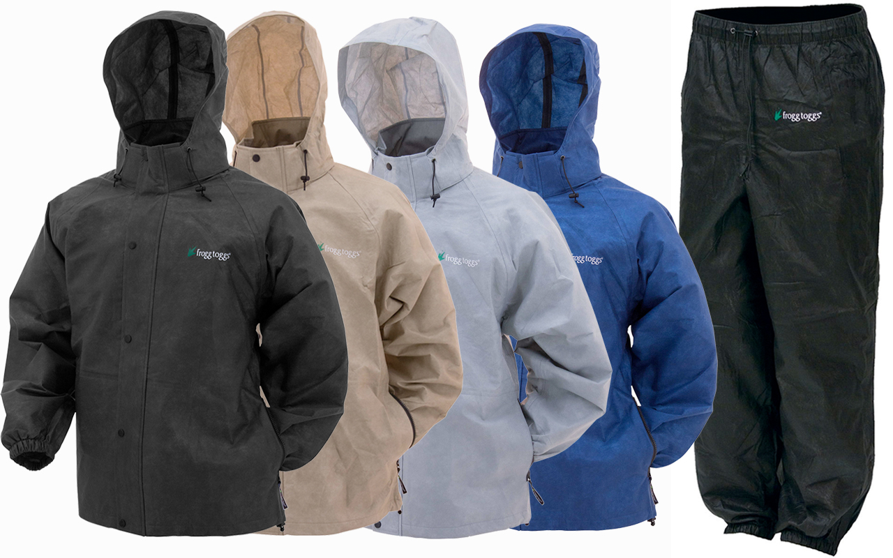 Frogg Toggs Fishing Rain Suit Jacket Pants Beige 100% Polypropylene - Medium