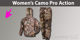 Womens Camo Pro Action Hunting Rain Gear